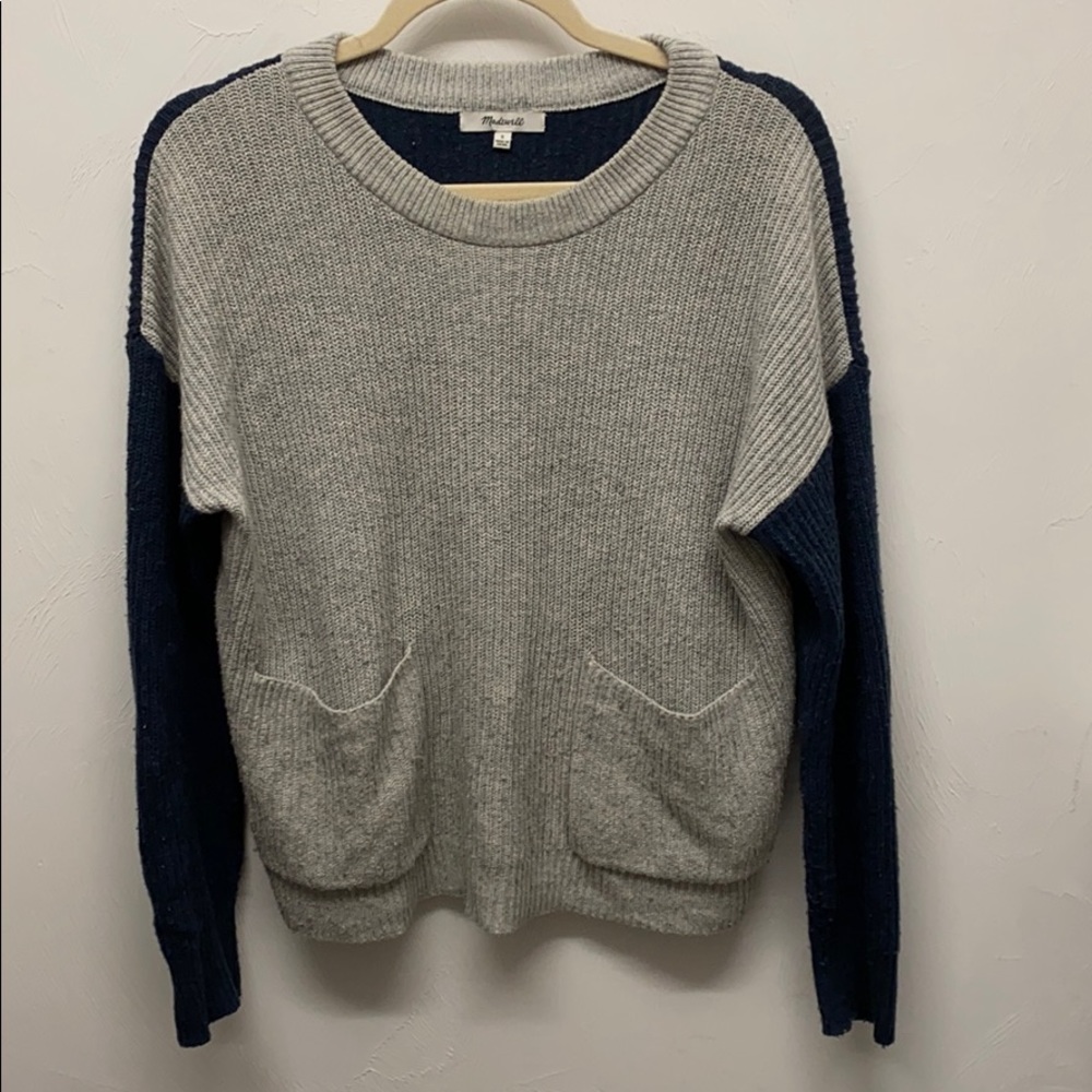 Madewell Color-blocked Sweater with Pockets